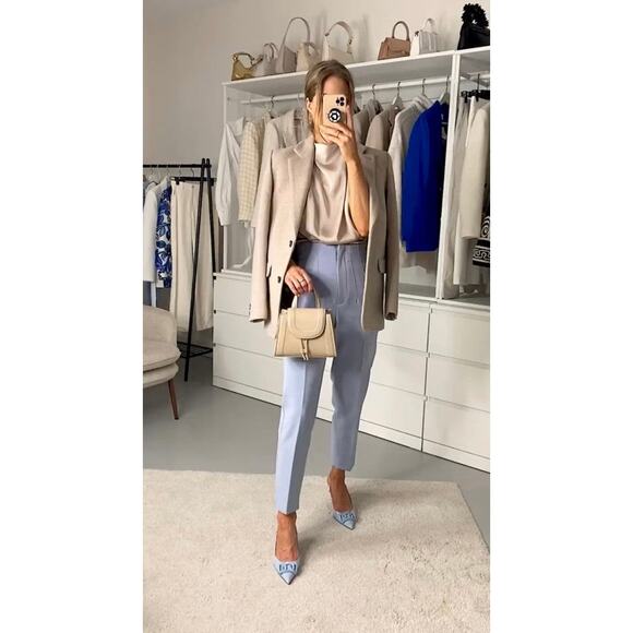 ZARA High-Waisted Tailored Pants — Size S - Picture 1 of 5